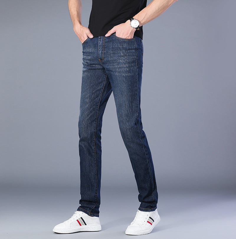 Men's Slim Jeans Business Straight Micro Elastic