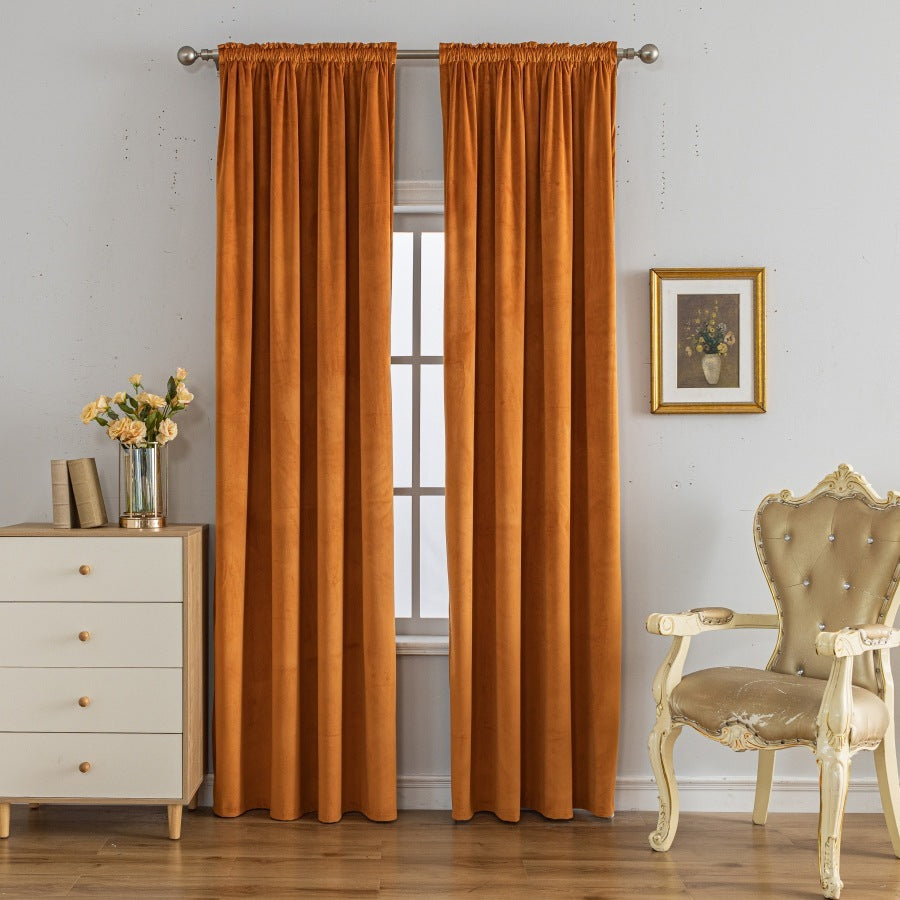 Velvet Luxury Natural Drape Comfortable Soft Home Decoration High Shading Curtain