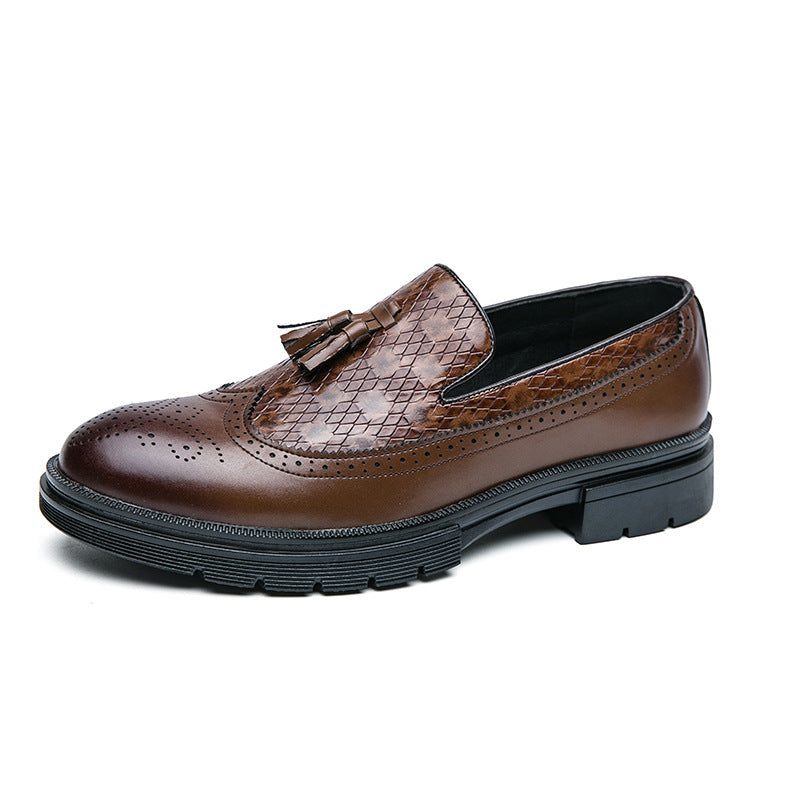 Youth Slip-on Leather Shoes Casual Board Shoes