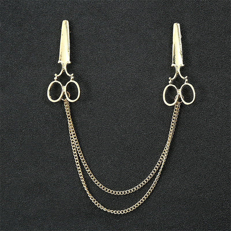 Fashion Simple Men's Chain Rudder Brooch