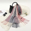 Autumn And Winter New Contrast Color Warm Cashmere-like Fashion Scarf