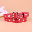 Round buckle ladies eye belt