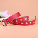 Round buckle ladies eye belt