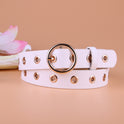 Round buckle ladies eye belt