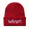 Embroidered Knitted Hat Warm Pullover Hip Hop