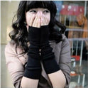 Fashionable Lady Cute Fingerless Woolen Gloves