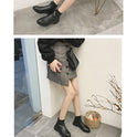 Martin boots female summer British style Korean version of the wild student guidi white front zip short boots