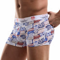 Printed Men's Underwear, Breathable And Comfortable Mid-waist Waistband