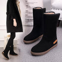 Fleece Lined Padded Warm Keeping Flat Bottom Cotton Boots