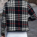 Women's Checkered Printed Versatile Casual Jacket