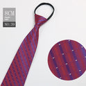 Black Men's Tie Striped Blue Business Tie Lazy Zip Tie In Stock Wholesale Pull Peels