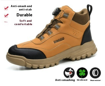 High Top Safety Shoes For Men All Seasons Anti-smash And Anti-puncture