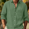 Men's Casual Solid Color Plus Size Shirt