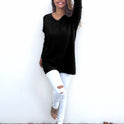 V-neck long sleeve women's thin sweater