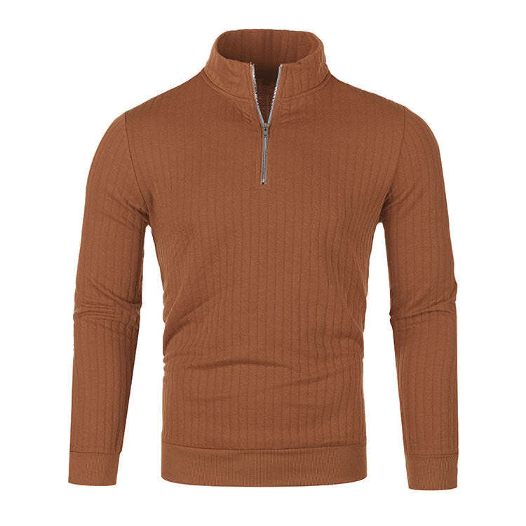 Men's Half-high Collar Zipper Sweater