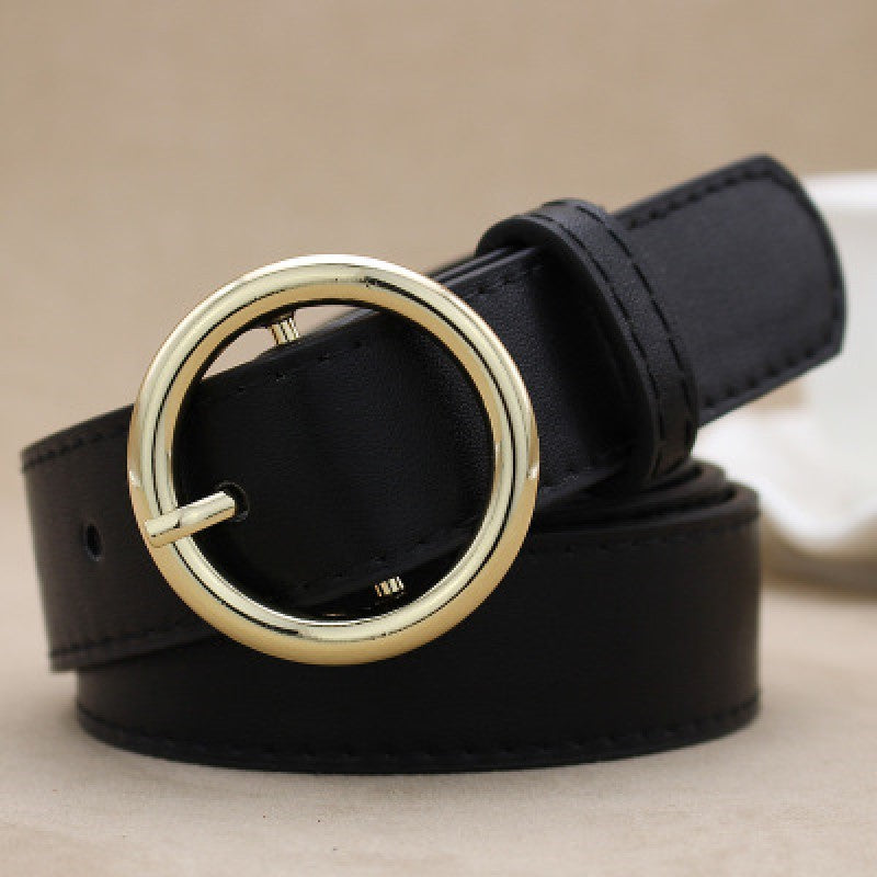 Alloy versatile round buckle belt