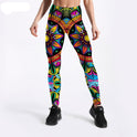 Printed tie dyed high waist exercise Yoga Pants