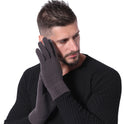 Outdoor Men's Split Finger Knitted Woolen Warm Gloves