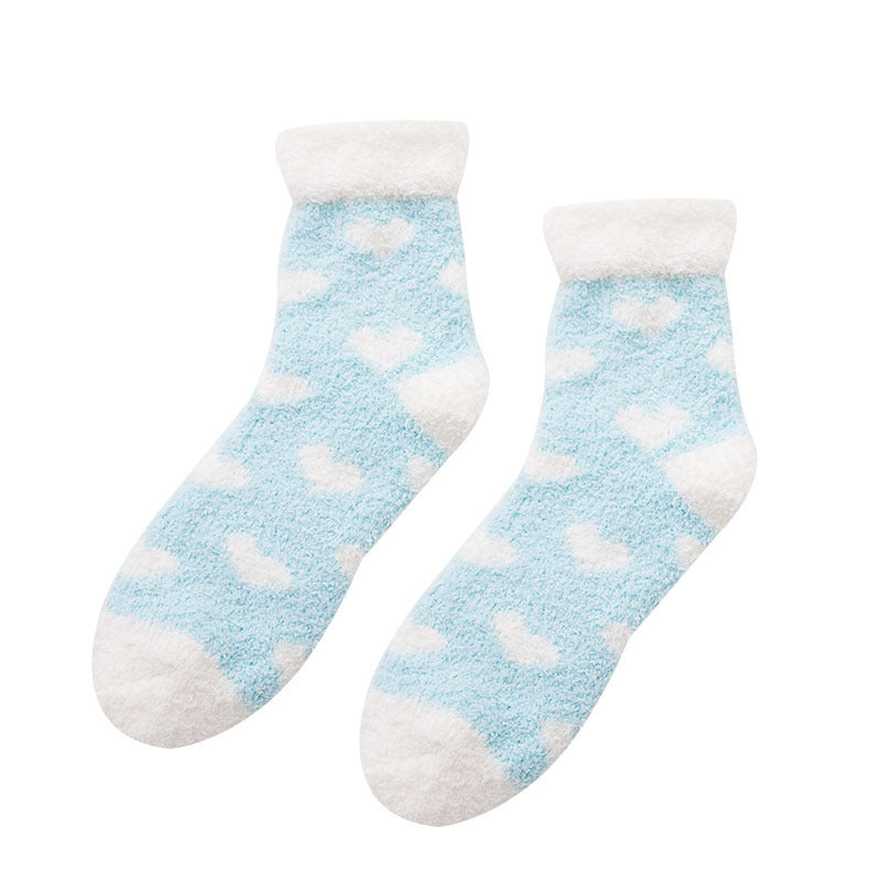 Sweet half fleece home sleep socks