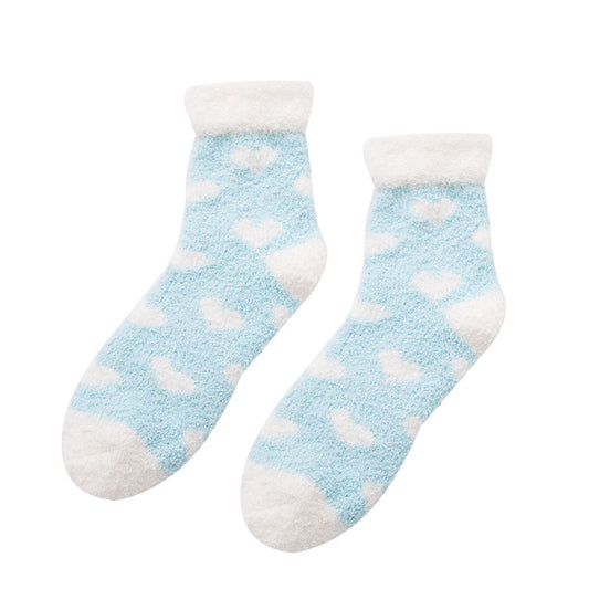 Sweet half fleece home sleep socks