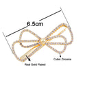 Sweet Rhinestone Pearl Hollowed-out Bow Barrettes Ins