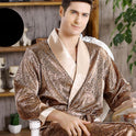 Men's silk nightgown summer