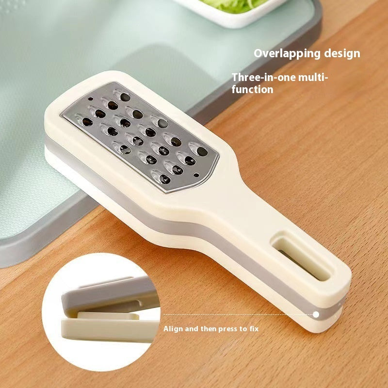 3 In 1 Cheese Grater Portable Handheld Stainless Steel Vegetable Grater Kitchen Tools Efficient Food Graters Home Kitchen Gadgets