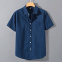 Men's Linen Short-sleeved Lapel Shirt