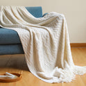 Knitted Tassel Blanket Office Air Conditioner