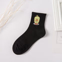 Women's Mid Tube Printed Cotton Long Socks