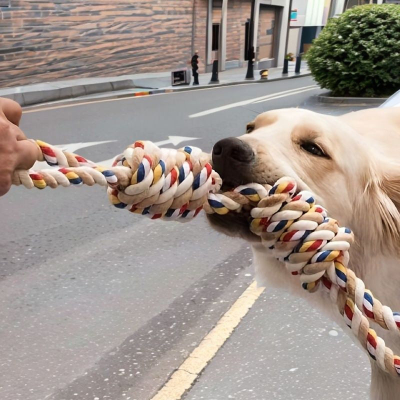 Large Rope Knot Toy For Pet Teeth Grinding Cleaning Cat Dog Boredom Relief Toys Pet Interactive Training Supplies