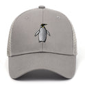 Penguin Embroidery 6 Mesh Baseball Hat Men And Women Outdoor Sunshade