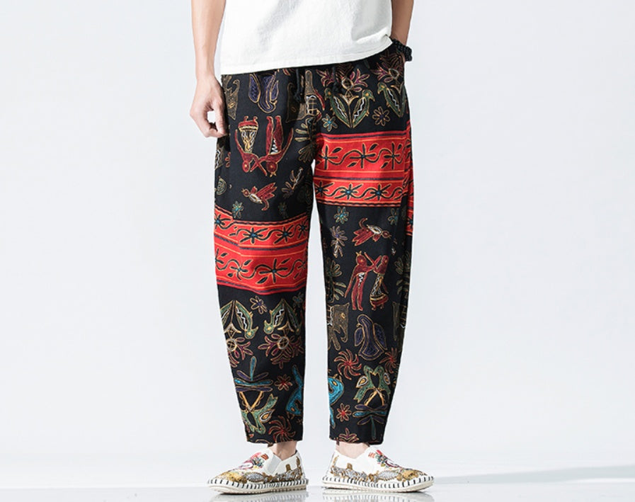 Chinese style small foot lantern nine pants