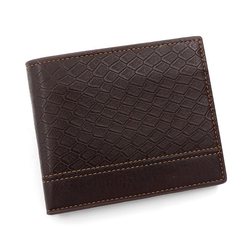 Men's Fashion Large Capacity Embossed Snake Pattern Wallet