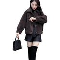 Lamb Wool Coat Women's Short Small Student Sweater