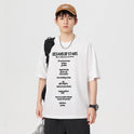 Cotton Men's Clothing American Letter Print Short-sleeve T-shirt