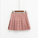 Spring New European And American Fan AA High Waist Plaid Skirt British Wind College Wind And Play Short Skirt Skirt