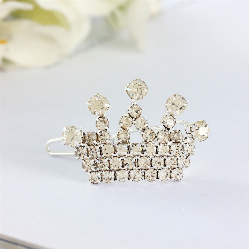 Rhinestone Crown Hairpin Children's Hair Accessories