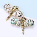 European And American Enamel Dripping Double Butterfly Brooch