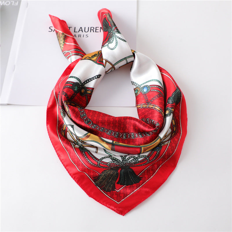 Women's New Small Square Retro Cashew Professional Scarf