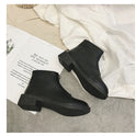 Martin boots female summer British style Korean version of the wild student guidi white front zip short boots