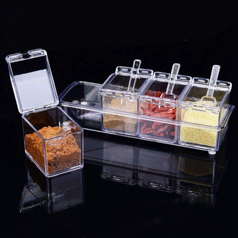 Kitchen supplies transparent acrylic seasoning box