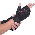 Army fan half finger outdoor leather gloves