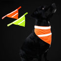 Dog Reflective Bandanas Pet Triangular Towel Scarf Bright Color Polyester Bib