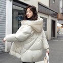 Down Cotton-padded Jacket Loose Hooded Loose All-matching Thick Warm Coat