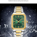 Men's Fashion Steel Band Business Square Quartz Watch