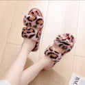 Suede Leopard Print Indoor And Outdoor Slippers