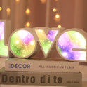 Valentines Day Decor LED LOVE Light Valentines Day Gift For Girlfriend Bithday Wedding Party Decoration Romantic Wedding Decor