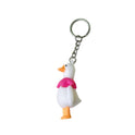 Creative Cartoon Goose Doll Keychain Trendy Bags Pendant Push Promotional Novelties Wholesale