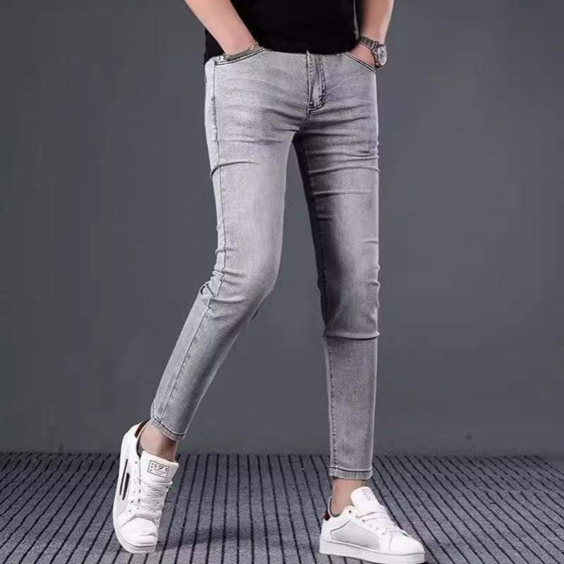 Stretch Slim Fit Elastic Ankle-length Pants Skinny Pants Spring And Summer Jeans